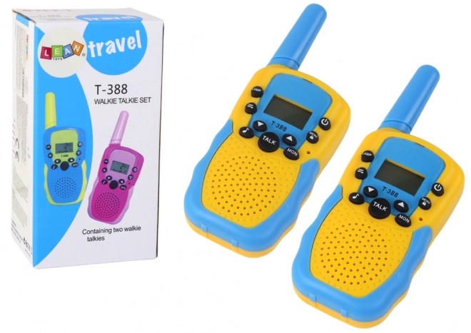 Walkie Talkie giallo e blu per bambini con portata di 3 km