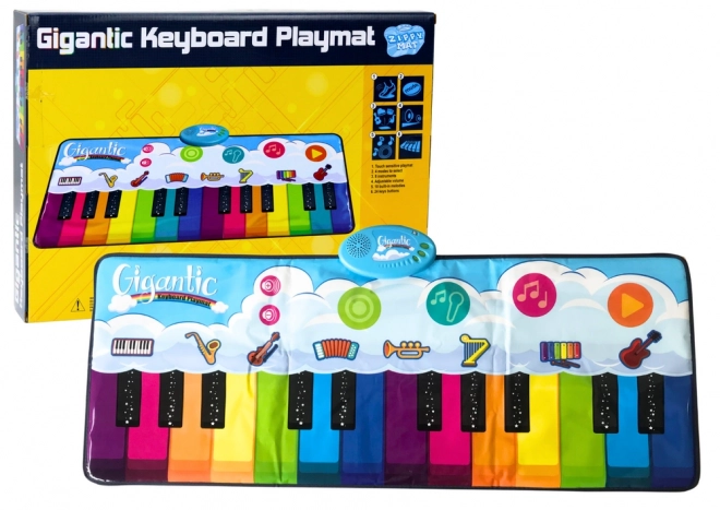 Tappeto da ballo educativo Rainbow Pianoforte con 10 melodie