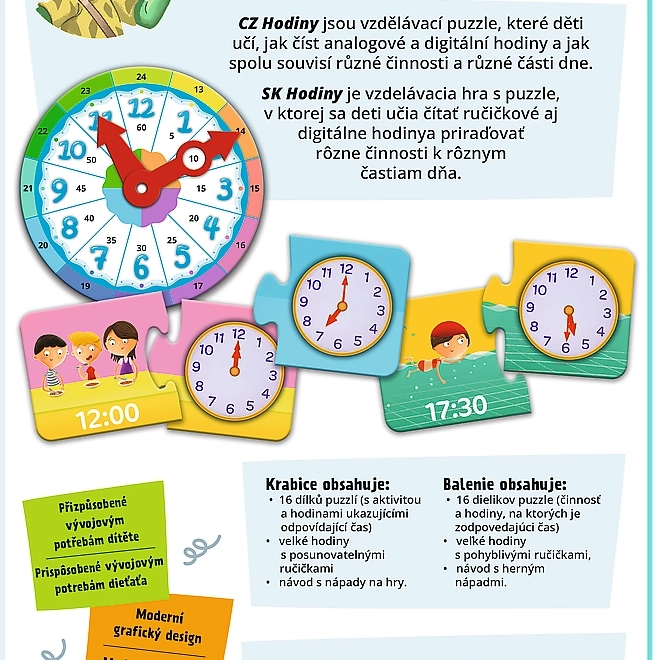 Trefl Gioco Educativo Piccolo Esploratore: Orologi