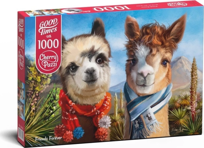 Affascinante motivo con alpaca “Amici per sempre”