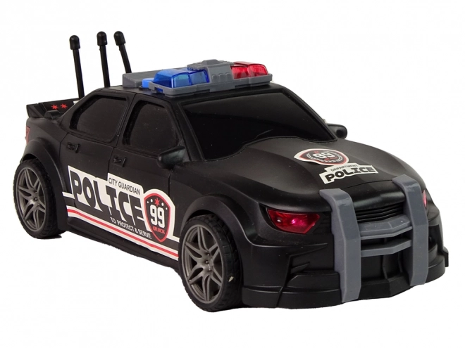 Auto sportivo polizia 1:16 nero con suoni