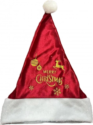 Cappello di Natale con stampa dorata