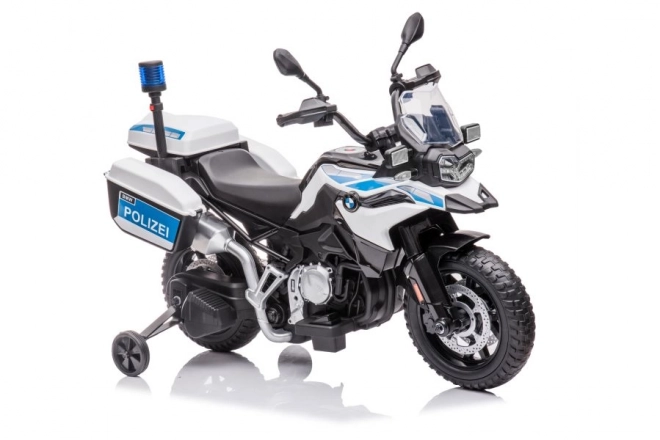 Moto elettrico della polizia bianco