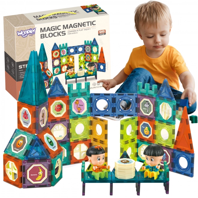 Costruzioni magnetiche Woopie castello 98 pezzi