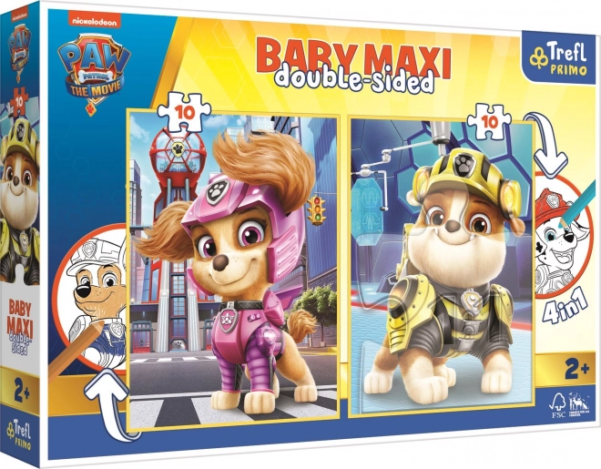 Puzzle doppio Paw Patrol: Sky e Rubble BABY MAXI 2x10 pezzi