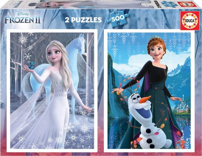 Puzzle EDUCA Frozen 2, 2x500 pezzi