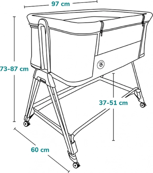 Lettino 2 in 1 Lionelo Luna Grey Concrete – Cemento Grigio