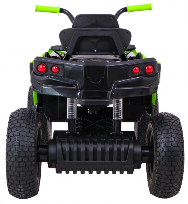 Quad per bambini ATV Air batteria quad Nero-Verde + pneumatici gonfiabili + radio MP3 + avvio lento