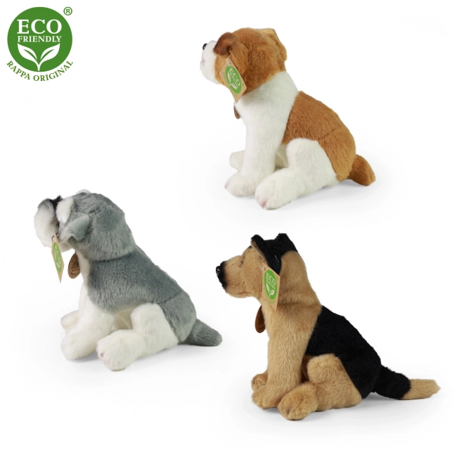 Cane di peluche seduto 20 cm 3 varianti ecologico