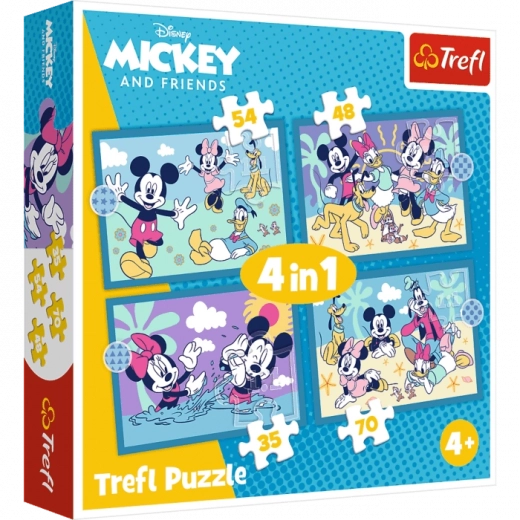 Trefl puzzle 4v1 – Allegre storie MICKEY MOUSE