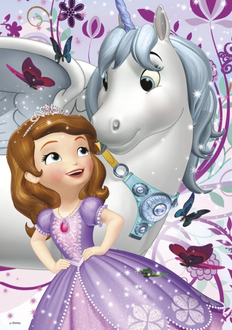 Puzzle con diamanti SOFIA LA PRINCIPESSA e unicorno 200 pezzi