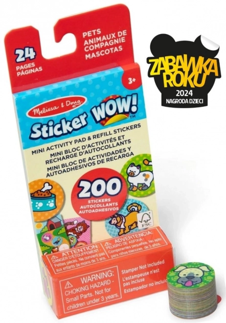 Adesivi Animali con Mini Libretto - Sticker WOW!