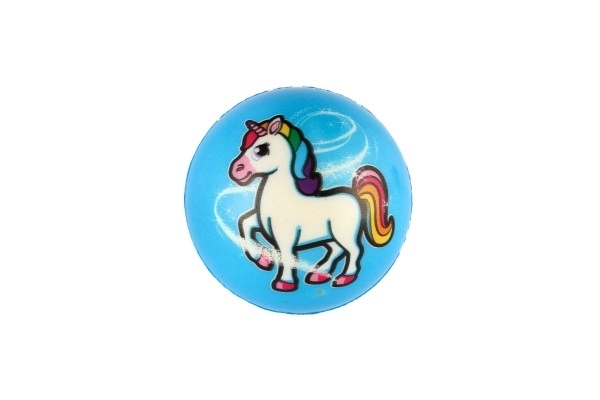 Palla unicorno in schiuma 8cm set di colori assortiti