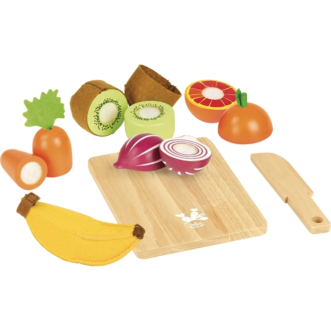 Set di frutta e verdura in legno