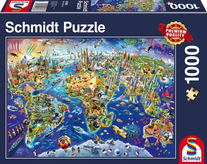 Scopri il mondo puzzle 1000 pezzi