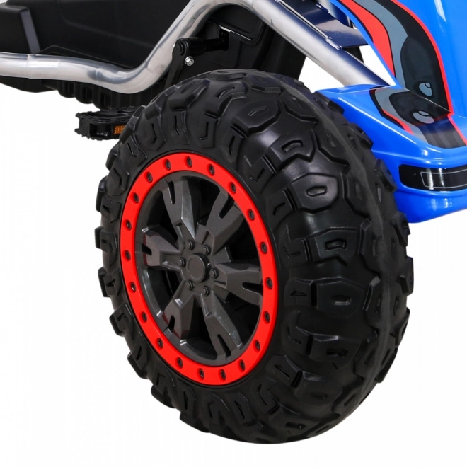 Grande kart a pedali STRONG per bambini Blu + capacità 100 kg + ruote EVA + Freno a mano + Sedile sportivo