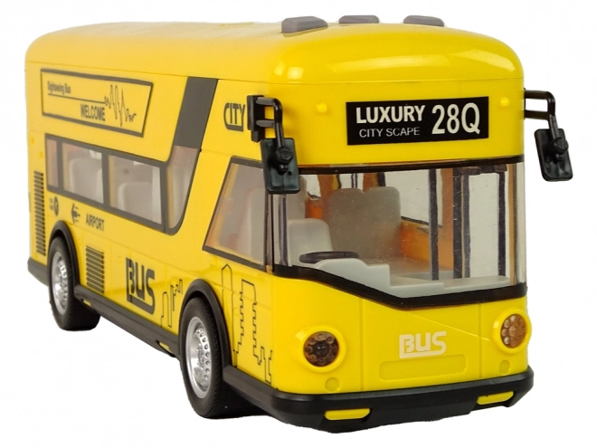 Autobus giocattolo giallo con frizione 1:18