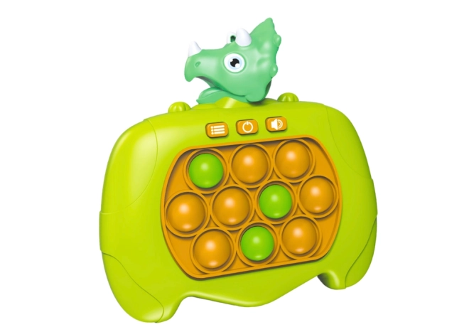 Gioco di abilità Pop-It console dinosauro verde