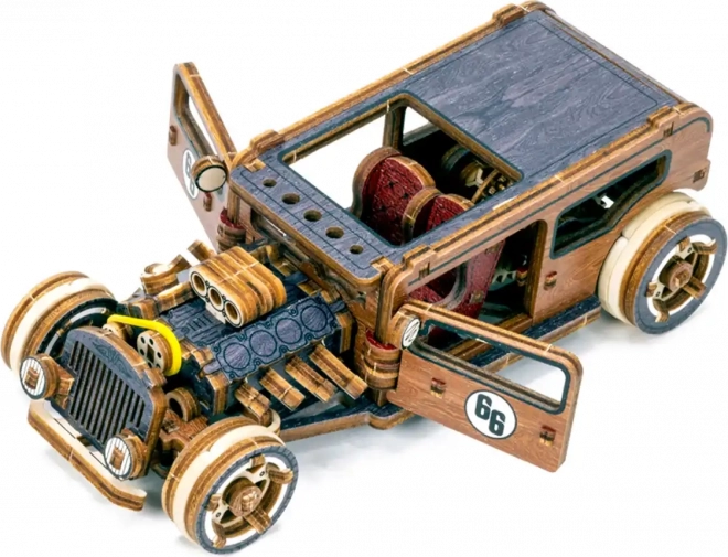 Puzzle 3D in legno Auto classica americana Hot Rod