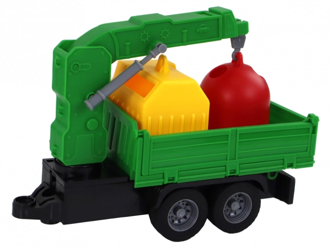 Camion Rifiuti con Gru Frizione Verde 1:16