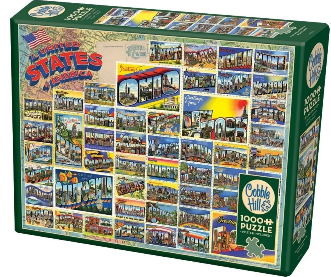 Puzzle Cartoline Storiche Americane 1000 Pezzi