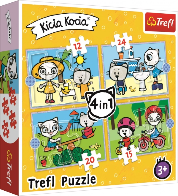 Puzzle con personaggi di Kicia Kocia 4 in 1