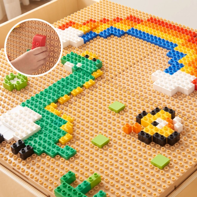 Tavolo educativo in legno Masterkidz con accessori STEM Wall