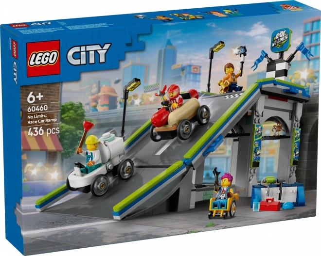 Lego City Senza Limiti: Pista con Rampe per Auto da Corsa