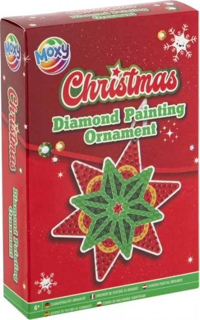 Pendente Stella di Natale con pittura diamantata