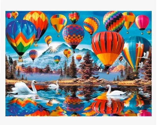 Puzzle Legno Craft Origin a Doppia Faccia TREFL - Mongolfiere Colorate 1000 pezzi