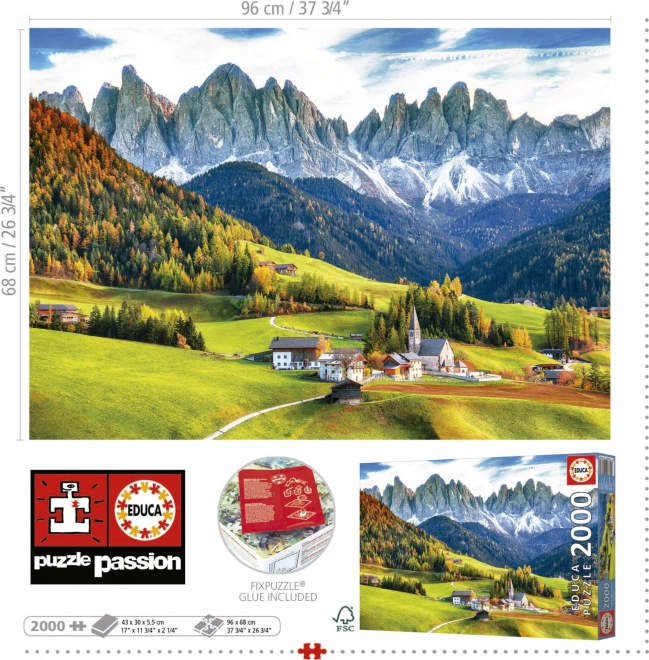 Puzzle autunnale nelle Dolomiti 2000 pezzi