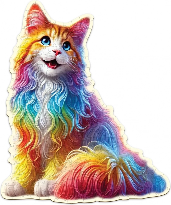 Puzzle di legno Gatto Colorato 250 pezzi