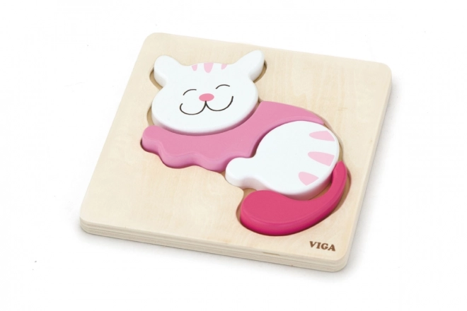 Puzzle in legno per bambini - Gatto