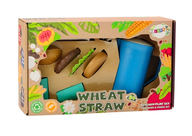 Set di stoviglie per bambini ecologici con hamburger