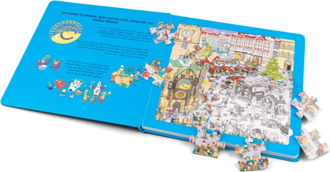 Puzzle con illustrazioni di Praga