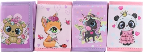 Portafoglio con animali con chiusura in velcro
