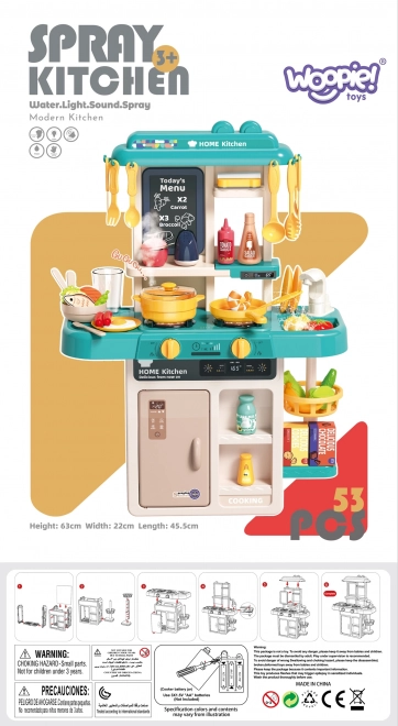 Cucina interattiva per bambini con accessori