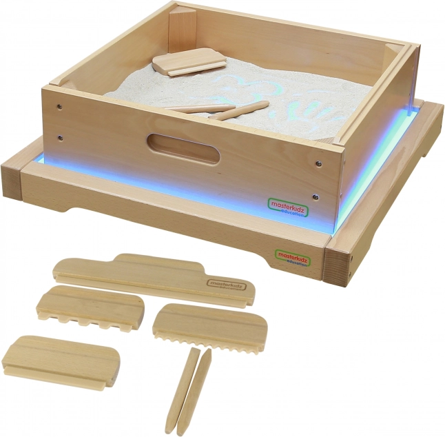 Pannello Sensoriale LED con Accessori per Giocare nella Sabbia di Masterkidz
