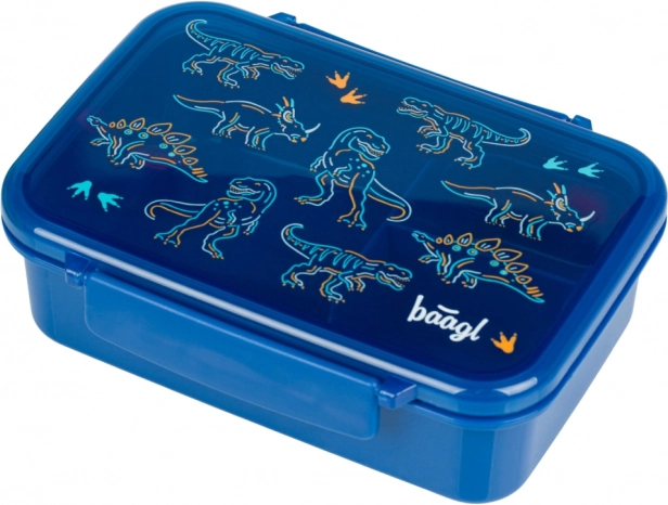 Scatola per merenda BAAGL con scomparti Dino