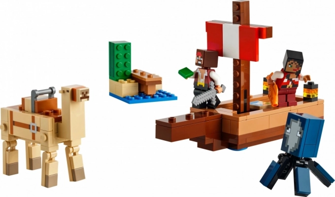 Avventura marina LEGO Minecraft con nave dei pirati