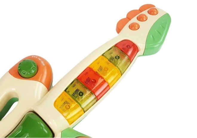 Chitarra Pianola Interattiva per Bambini Suono e Luci Verde