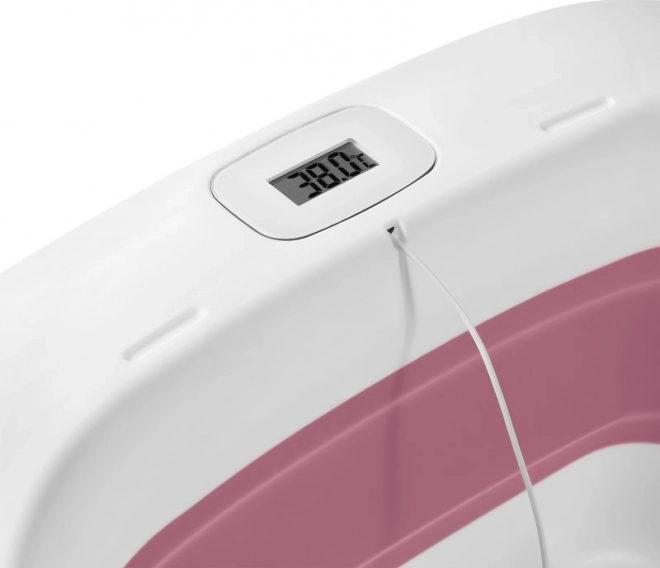 Lionelo Vaschetta pieghevole con termometro e lettino Pink Magnolia