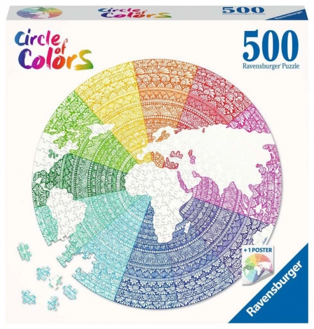 Puzzle Mandala Cerchio di Colori Ravensburger 500 pezzi