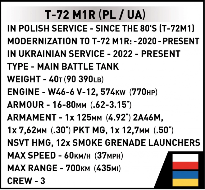 Cobi blindato T-72 M1R Esercito