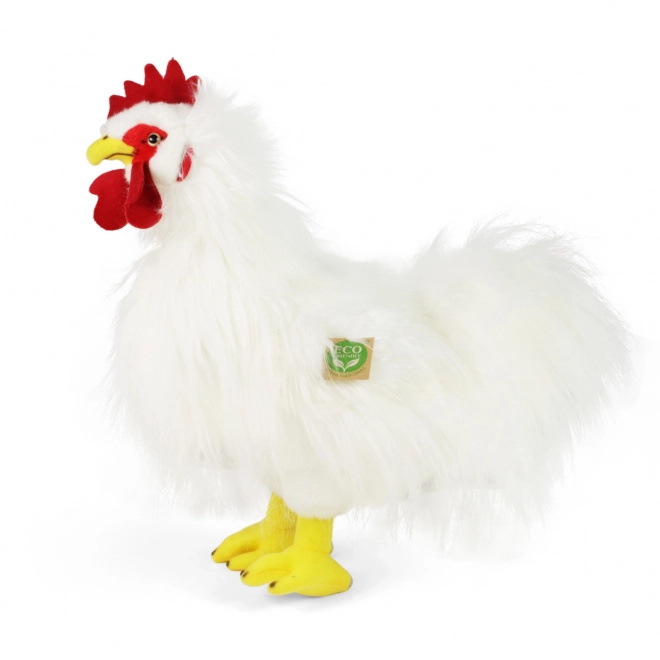 Gallo peluche bianco 33 cm Eco-Friendly