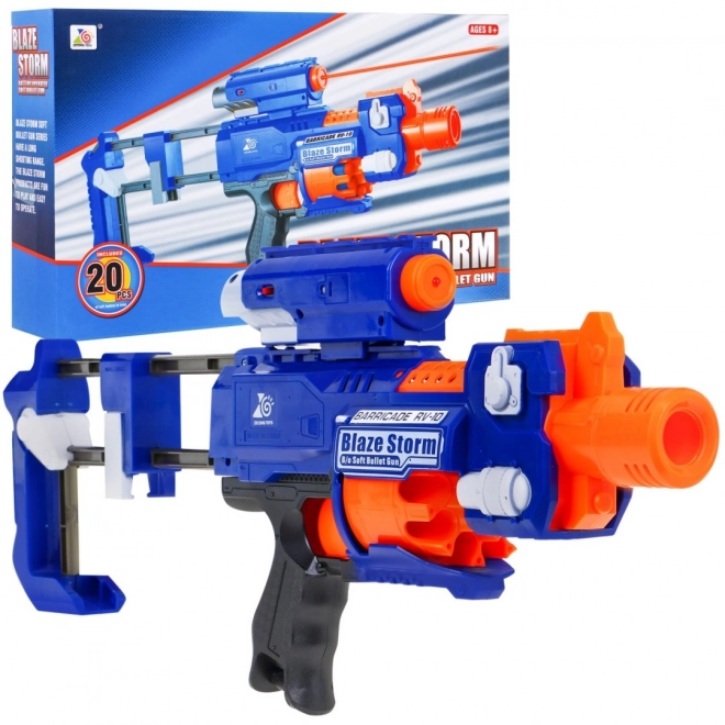 Fucile per bambini Blaze Storm con mirino laser e 20 proiettili in schiuma