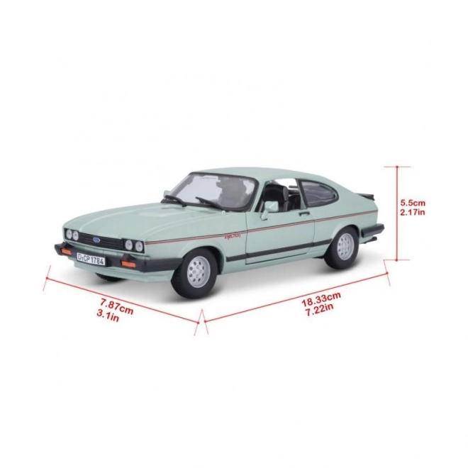 Auto da collezione Ford Capri 1982 verde chiaro