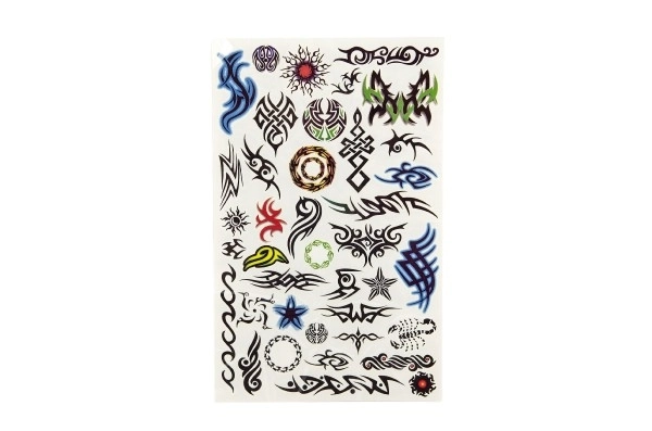 Set di tatuaggi in bustina 15x25cm 3 tipi