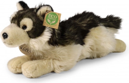 rappa peluche lupo sdraiato 32 cm eco‑friendly