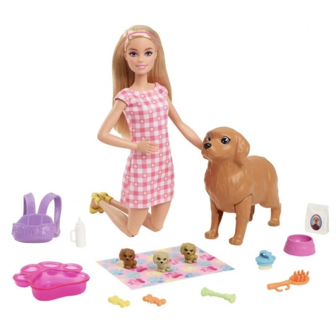 Set di gioco Barbie cuccioli appena nati